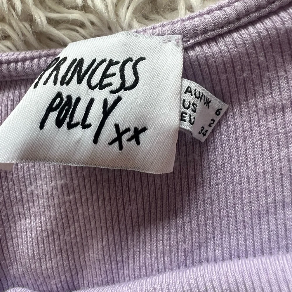 Princess Polly Purple Tie Shirt - Picture 3 of 4